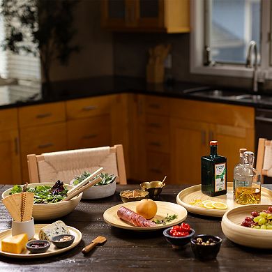 Joyce Chen Lexa 12-Inch Bamboo Footed Plate