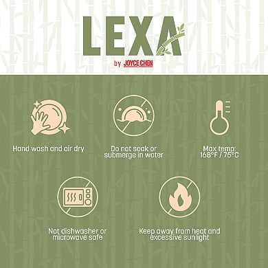 Joyce Chen Lexa 2-Piece 12-Inch Bamboo Serving Plate Set