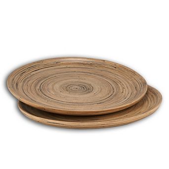 Joyce Chen Lexa 2 pc 12-Inch Bamboo Serving Plate Set