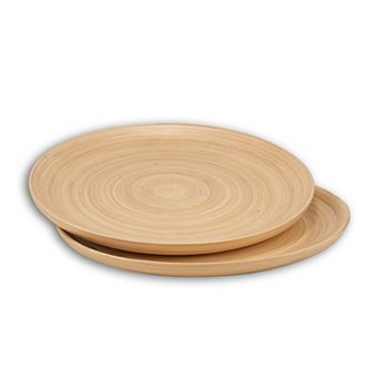 Joyce Chen Lexa 2 pc 12-Inch Bamboo Serving Plate Set