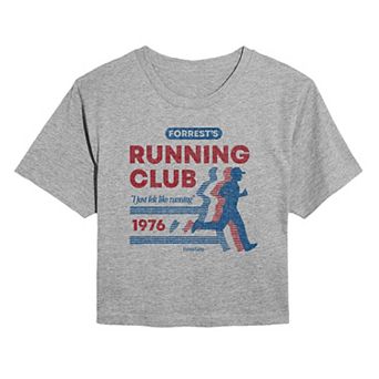 Juniors' Forrest Gump Running Club 1976 Americana Cropped Tee