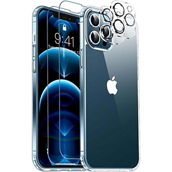 Entronix Bundle for iPhone - Clear Case, 2 Screen Protectors & 2 Camera Lens Protectors