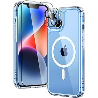 Entronix Bundle for iPhone - Magnetic Clear Case with 1 Screen Protector & 1 Camera Lens Protector