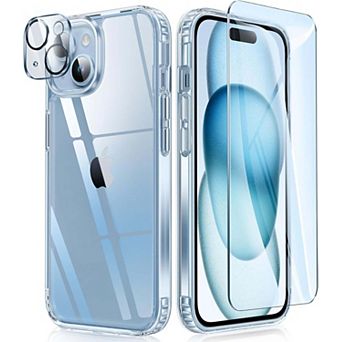 Entronix Bundle for iPhone - Clear Case, 1 Screen Protector & 1 Camera Lens Protector