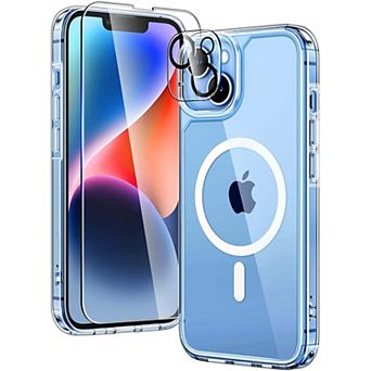 Entronix Bundle for iPhone - Magnetic Clear Case with 1 Screen Protector & 1 Camera Lens Protector