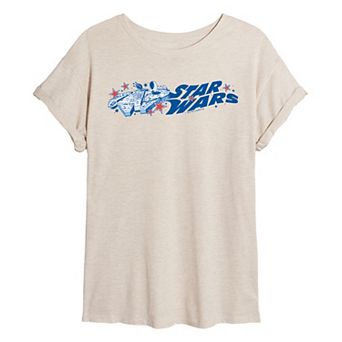 Juniors' Star Wars Millennium Falcon Oversized Tee