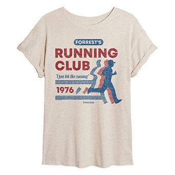 Juniors' Forrest Gump Running Club 1976 Americana Oversized Tee
