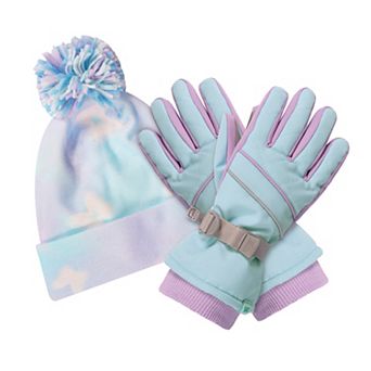 Girls 4-16 ZeroXposur Winter Ski Gloves & Beanie Set