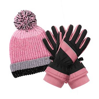 Girls 4-16 ZeroXposur 2 pc Winter Ski Gloves & Beanie Set