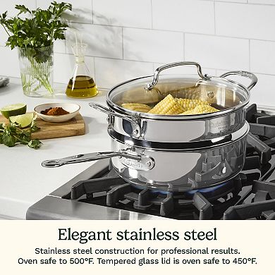 Cuisinart® Chef's Classic 3.5-qt. Stainless Steel Sauté Pan with Lid & Steamer