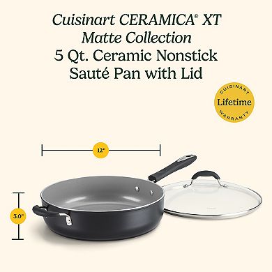 Cuisinart® Ceramica® XT Matte Collection 5 Quart Sauté Pan with Lid