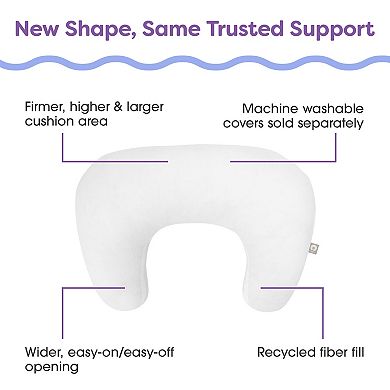 Boppy Nursing Pillow Larger & Firmer Supportive Pillow for Breastfeeding & Bottle Feeding