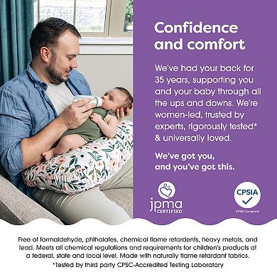 Boppy Nursing Pillow Larger & Firmer Supportive Pillow for Breastfeeding & Bottle Feeding