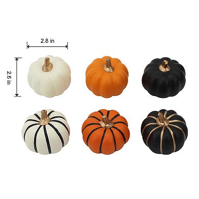 Celebrate Together™ Halloween Solid & Striped Pumpkins Bowl Filler Table Decor