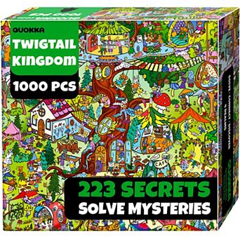 QUOKKA Twigtail Kingdom 1000 pc Adult Puzzle  Hidden Secrets, Audio Story, Epic Mystery Realm