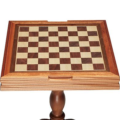 3-in-1 Chess Checkers Backgammon Table Set 18" Wooden Game Table