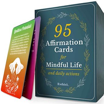 QUOKKA 95 Affirmation & Meditation Cards - Anxiety Relief Items for Mental Health, Calming Self Care