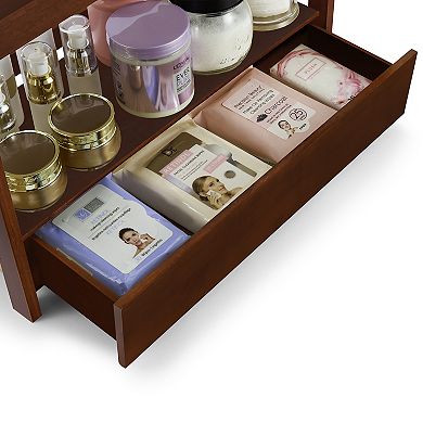 Sorbus 2-Tier Counter Organizer with Drawer - Matcha Station, Bathroom, Kitchen & Office