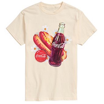 Big & Tall Coca-Cola Bottle & Hot Dog Vintage Graphic Tee
