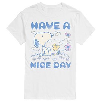 Big & Tall Peanuts Snoopy & Woodstock Have A Nice Day Distressed Graphic Tee