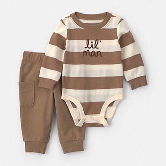 Baby Boy Carter's 2 pc Long-Sleeve Bodysuit & Pant Set