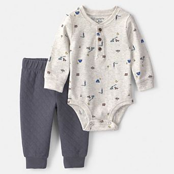Baby Boy Carter's 2 pc Long-Sleeve Bodysuit & Pant Set