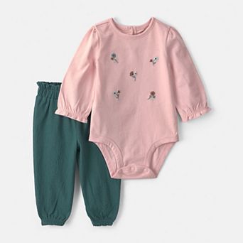 Baby Girl Carter's 2 pc Long-Sleeve Bodysuit & Pant Set