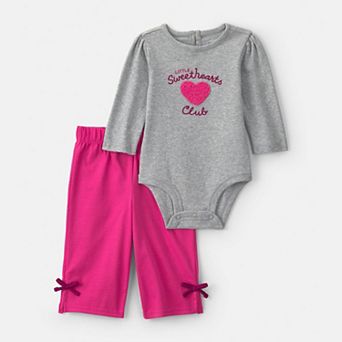 Baby Girl Carter's 2 pc Long-Sleeve Bodysuit & Pant Set