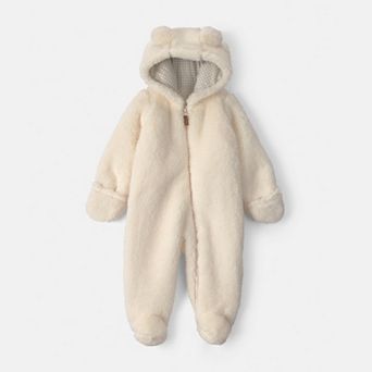 Baby Carter's Teddy Bear Fleece Long-Sleeve Jumpsuit