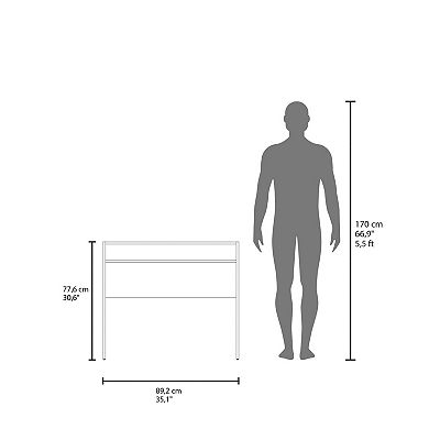 Craig Computer Desk with 1 Shelf