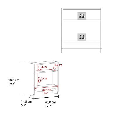 Beaver Medicine Cabinet with 1 Door, 2 Shelves, 1 Mirror