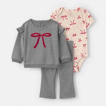 Baby Boy Carter's 3 pc Bow Top, Bodysuit & Pant Set