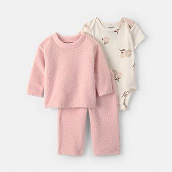 Baby Carter's 3 pc Fleece, Bodysuit & Pants Layering Set