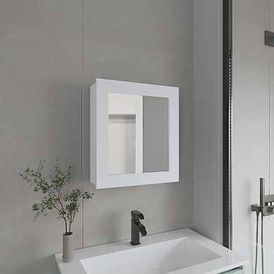 Asheboro Medicine Cabinet with 2 Shelves, 1 Door, and 1 Mirror