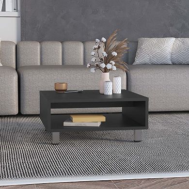 Chiniak Coffee Table, 1 shelf, 4 legs
