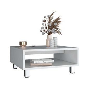 Chiniak Coffee Table, 1 shelf, 4 legs