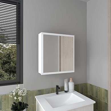 Loring Medicine Cabinet, 1 Door, 4 Shelves, 1 Mirror