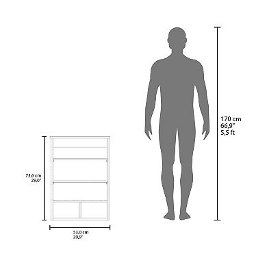 Anamoose Medicine Cabinet with 5 Shelves, 1 Door, and 1 Mirror