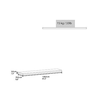 Belville Floating Shelves, 2 Shelves, 1.50" H