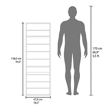 Baltimore Wall Mounted Shoe Rack, Mirror, Single Door, Ten Shoes Capacity