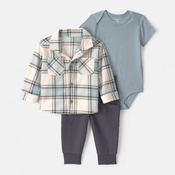 Baby Boy Carter's 3 pc Layering Set with Long Sleeve Top, Bodysuit & Pants