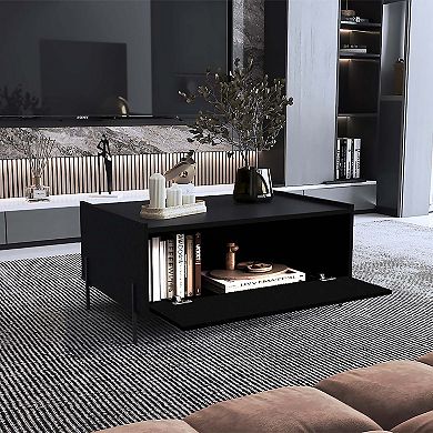 Juneau Coffee Table, 1 shelf, 4 legs