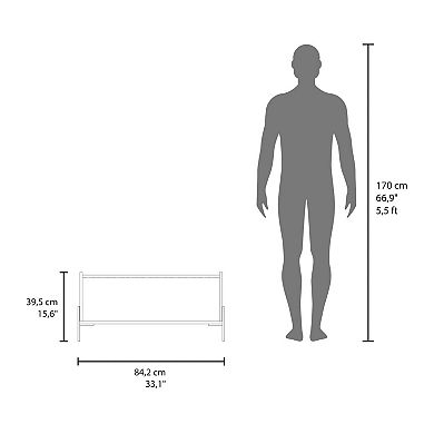 Juneau Coffee Table, 1 shelf, 4 legs