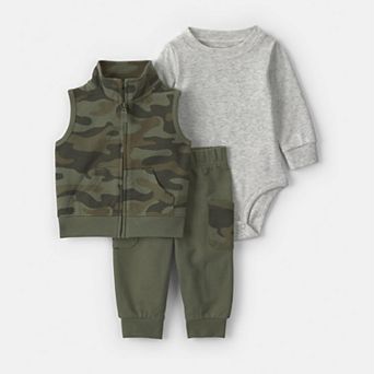 Baby Boy Carter's 3 pc Camo Vest, Bodysuit & Pants Set