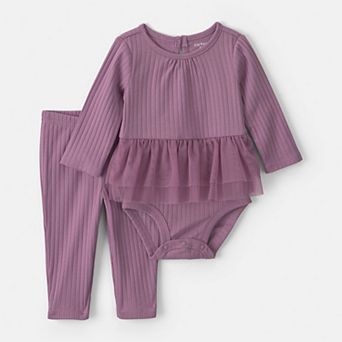 Baby Girl Carter's 2 pc Long-Sleeve Bodysuit & Pant Set