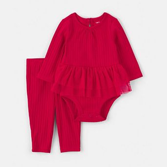 Baby Girl Carter's 2 pc Long-Sleeve Bodysuit & Pant Set