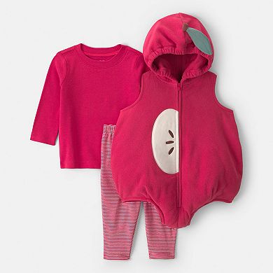 Baby Girl Carter's 3-Piece Apple Long-Sleeve Costume & Legging Set