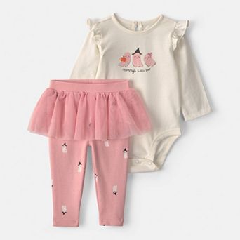 Baby Girl Carter's 2 pc 'Mommy's Little Boo' Halloween Long Sleeve Bodysuit & Pant Set