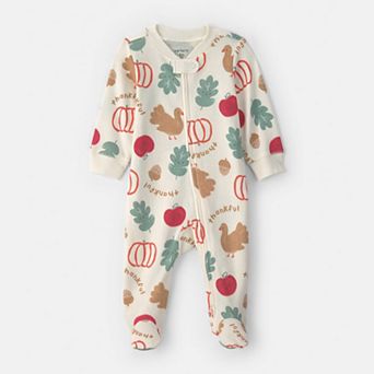 Baby Carter's Thanksgiving 2-Way Zip Sleep & Play Pajamas