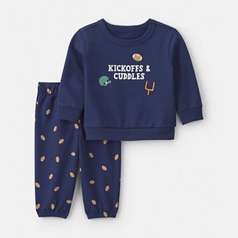 Baby Boys Carter’s 2 pc Football Kickoffs & Cuddles Pullover & Pants Set